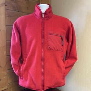 Vintage Patagonia Small retro pile full zip fleece jacket Red made in USA